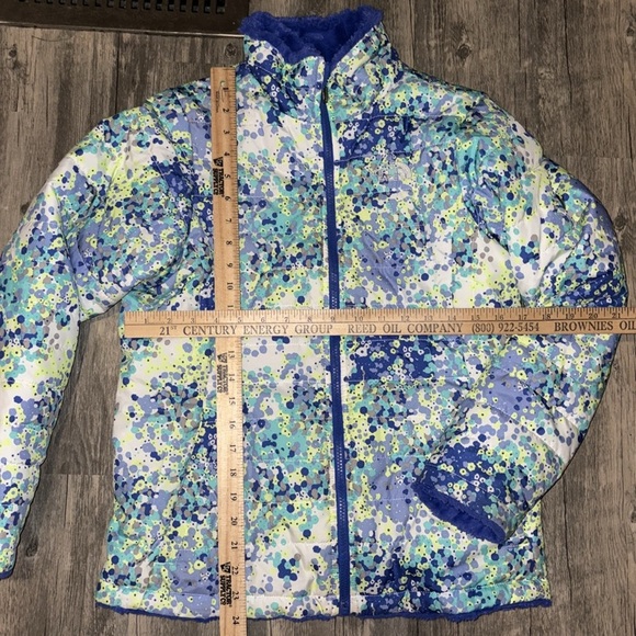 THE NORTH FACE Girls' Reversible Mossbud Swirl Jacket XL - Picture 3 of 5